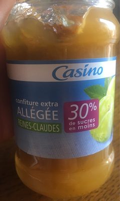 Confiture extra allégée reines-claudes front packaging