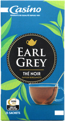 Thé Earl Grey thé noir aromatisé bergamote 25 sachets fraîcheur