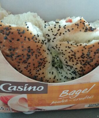 bagel poulet crudités sauce fromage frais ciboulette