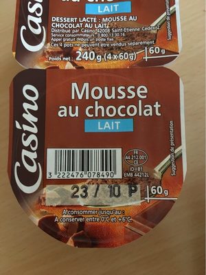 Mousse au chocolat au lait