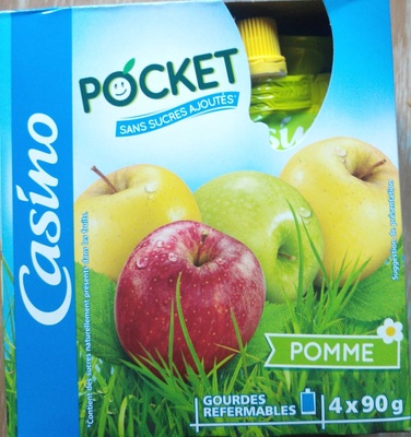 Pocket - Spécialité de fruits sans sucres ajoutés gourde pomme