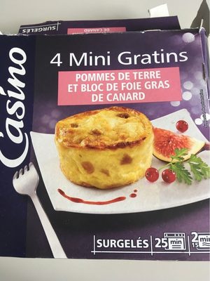 4 Mini gratins Pommes de terre et bloc de foie gras de canard front packaging