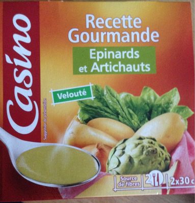 Velouté épinards et artichauts