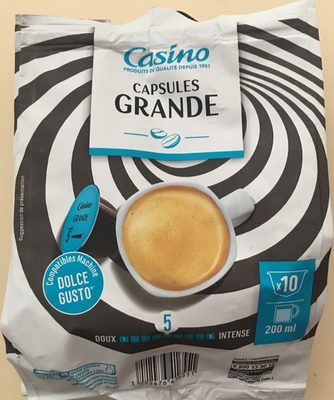Dosette contretype dolce gusto café grande (10 capsules) 200g casino