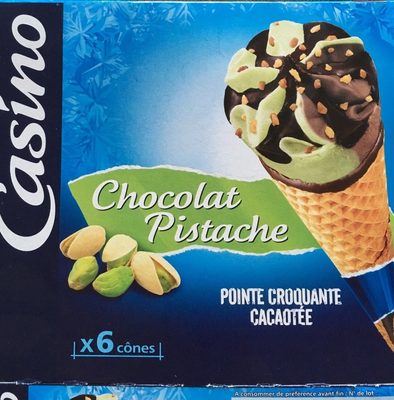 Cônes Chocolat Pistache x6