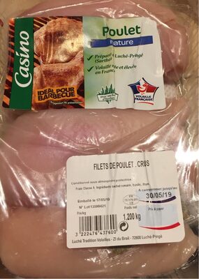 Filets de poulet cru