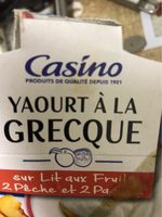 Yaourt à la grecque sur lit aux fruits 2 pêche 2 passion