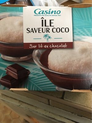 Ile saveur coco sur lit au chocolat front packaging