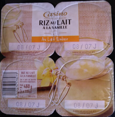 Riz au lait à la vanille - Au lait entier