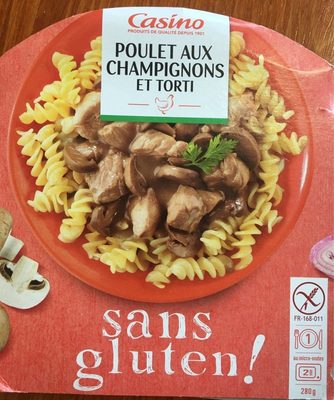 Poulet aux champignons et torti