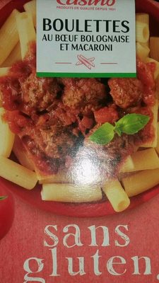 Boulettes au boeuf bolognaise et macaroni sans gluten