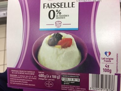 Faisselle 0% de matères grasses