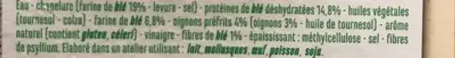 Nuggets de blé ingredients label