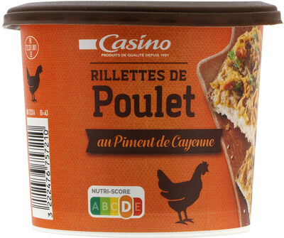 Rillettes de poulet au piment de Cayenne