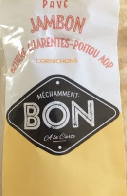 Pavé jambon beurre Charente-Poitou AOP cornichons front packaging