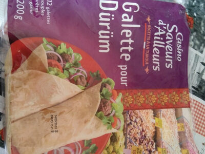 Galettes pour Dürüm 12 galettes souples prêtes à garnir.