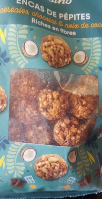 Encas de pépites céréales, chocolat et noix de coco