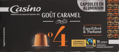 capsules de café Espresso aromatisé caramel