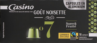 capsules de café Espresso aromatisé noisette