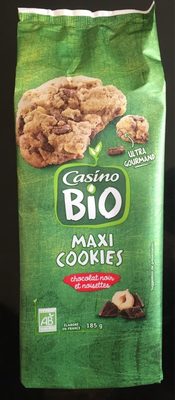 Maxi Cookies chocolat noir et noisettes BIO