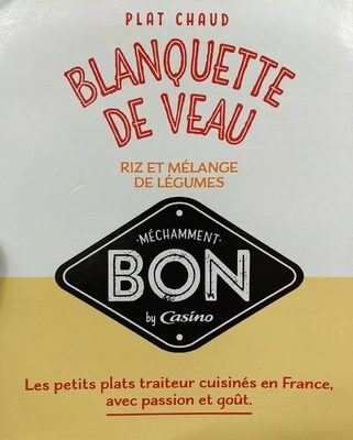 Blanquette de veau riz et mélange de légumes