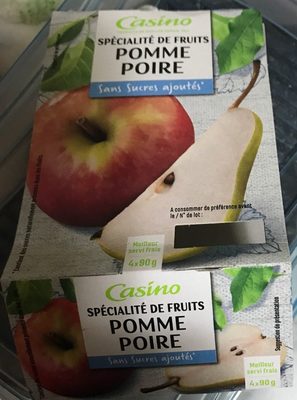 Spécialité de fruits Pomme Poire sans sucres ajoutés