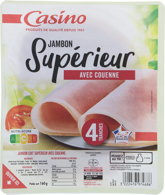 Jambon supérieur avec couenne