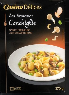 Conchiglie sauce crémeuse aux champignons front packaging