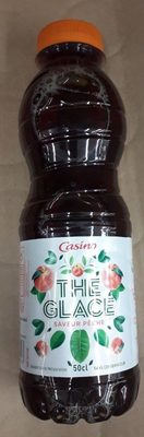 Thé glacé saveur pêche front packaging