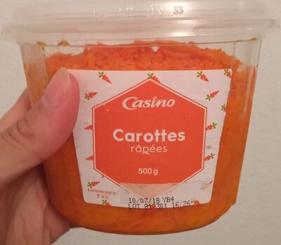 Carottes râpées front packaging