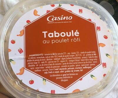 Taboulé poulet front packaging