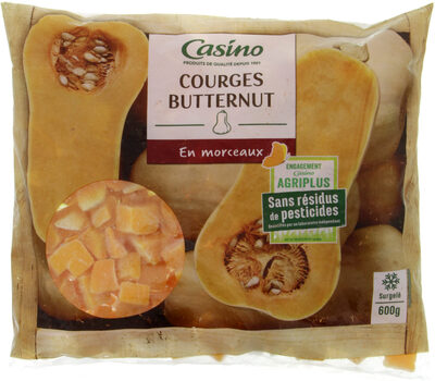 Courges butternut en morceaux