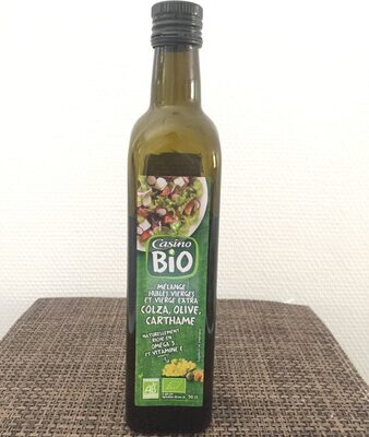 Mélange d'huiles végétales bio riche en oméga 3 front packaging