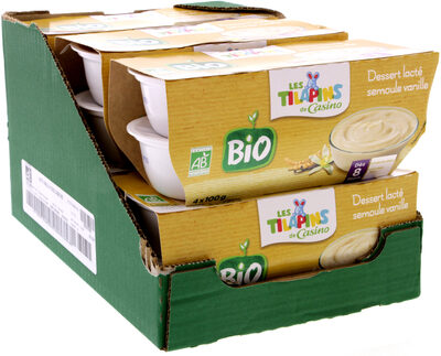 Dessert lacté semoule vanille front packaging