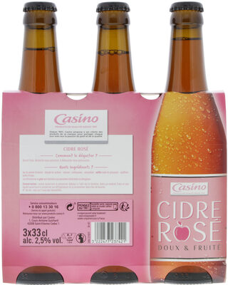 Cidre rosé front packaging
