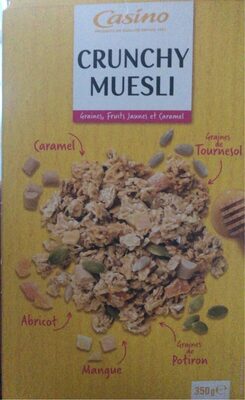 Crunchy Muesli graines fruits jaunes caramel