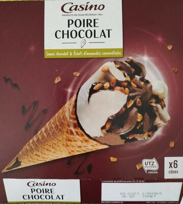 Cornets de glace Poire Chocolat