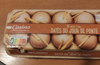 12 oeufs frais MOYEN DATÉS DU JOUR DE PONTE