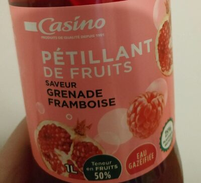 Pétillant de fruits saveur grenade framboise
