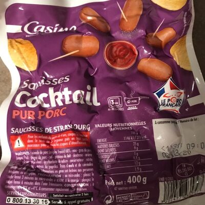 Saucisses cocktail pur porc