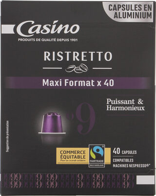 capsules de café Espresso Ristretto front packaging