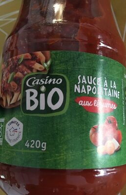 Sauce à la napolitaine aux légumes front packaging