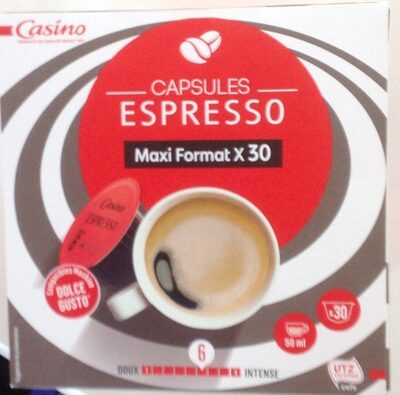 Capsules espresso front packaging