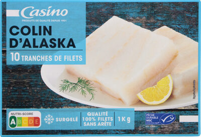 Filets de colin d'Alaska surgelés 10 Tranches