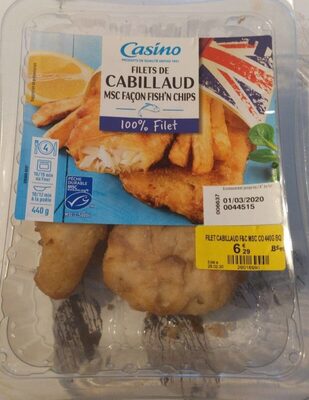 Filets de cabillaud MSC Fish'n chips