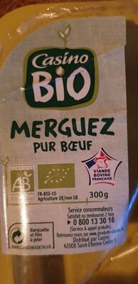 Merguez pur boeuf bio casino