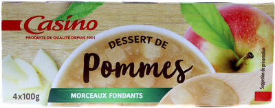 Dessert Pomme avec morceaux front packaging
