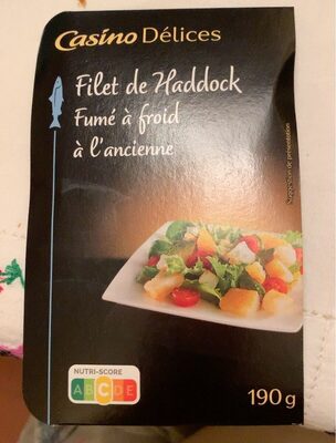 Filet de haddock fume a froid front packaging