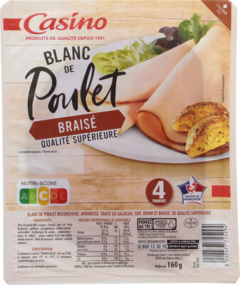 Blanc de poulet braisé