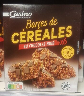 Barres de céréales au chocolat noir